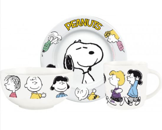 Charly Brown Snoopy Frühstücks-Set Peanuts Family